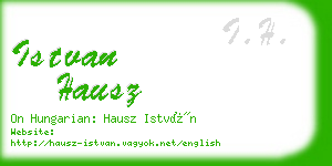 istvan hausz business card